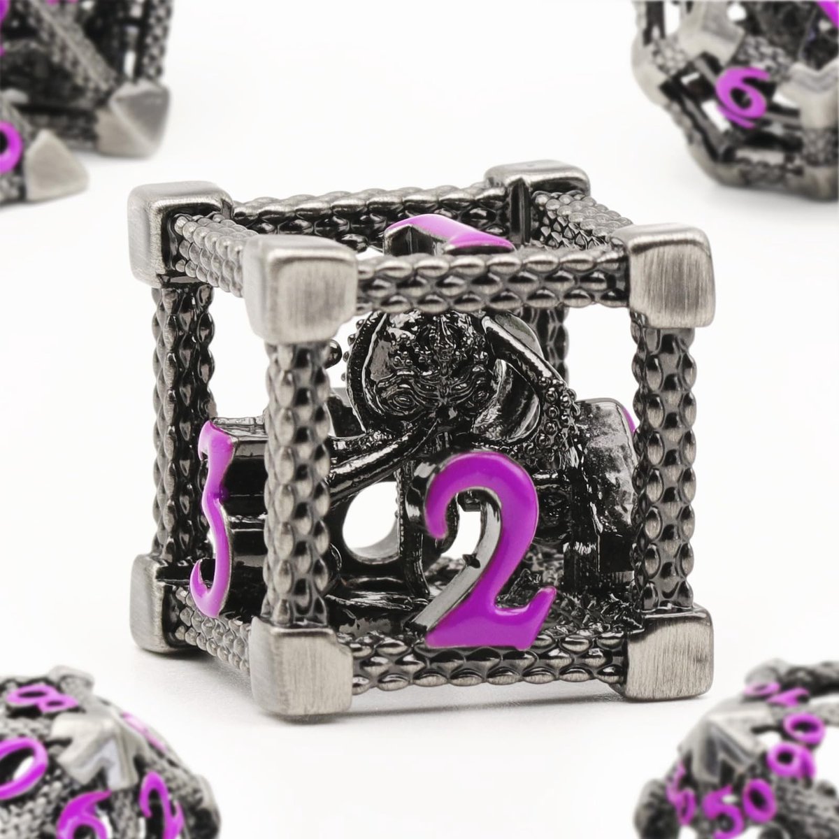 Omgoods - Dice Set - Polyhedral Dobbelstenen Set in Metalen Z-Purple