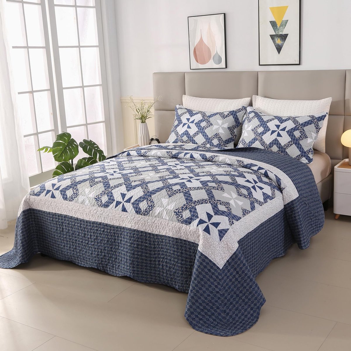 Omgoods - Microfibre Bedspread 240 x 260 cm met 2 Kussenslopen