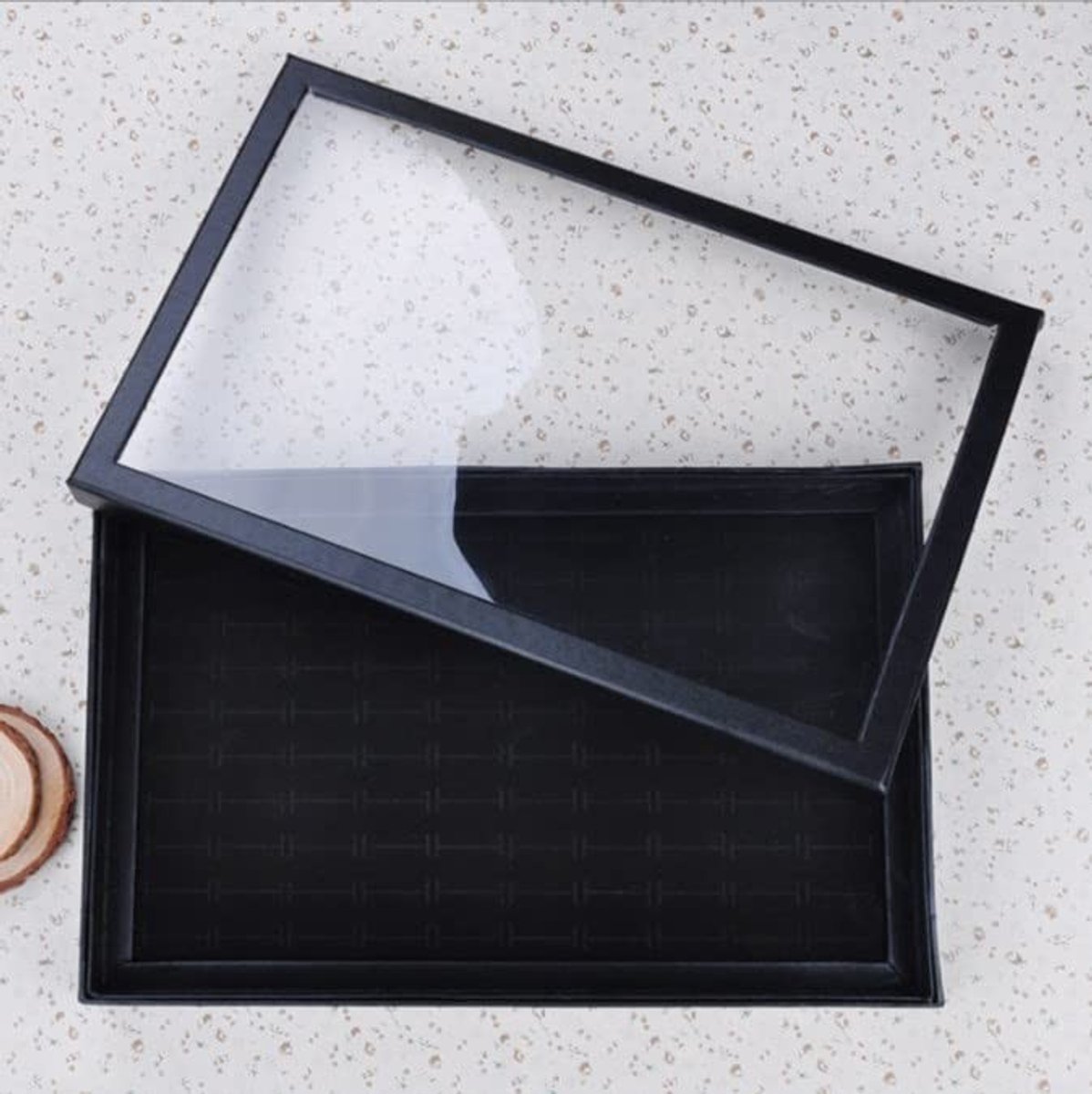 Omgoods - Velvet Sieradenbox met 100 Slots voor Ringen - Organizer voor Reizen
