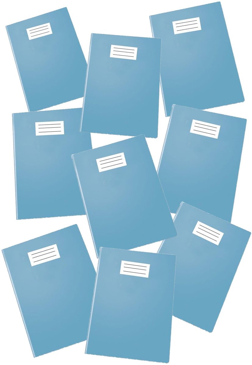 Omgoods - Pack van 25 Gekleurde Notitieblokken - Lichtblauw