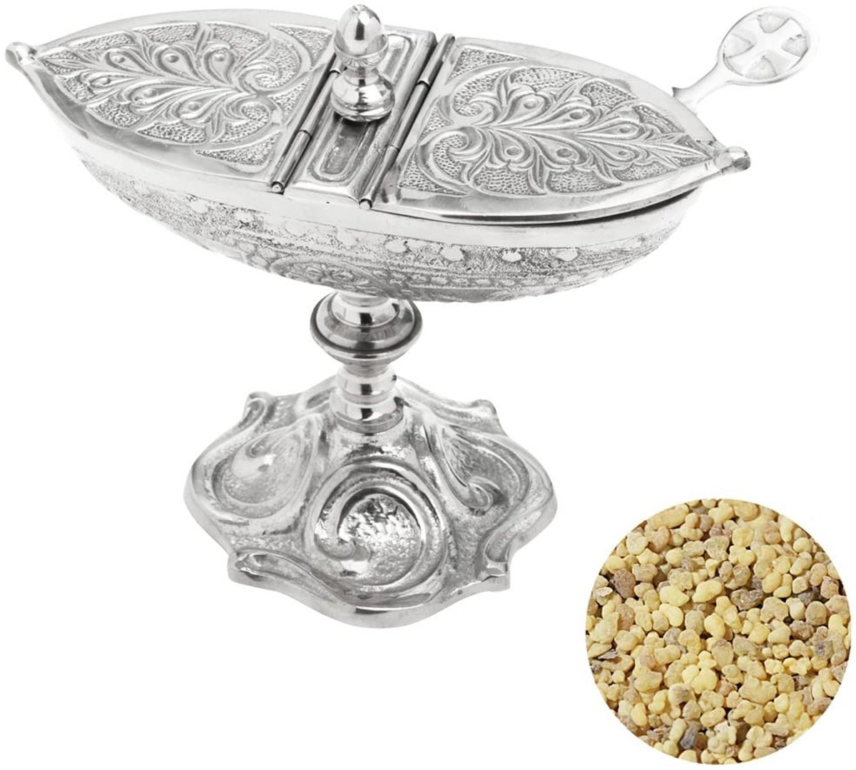 Omgoods - 3-delige Incense Boot Set met Lepel en 100g Eritrea Wierookmelange