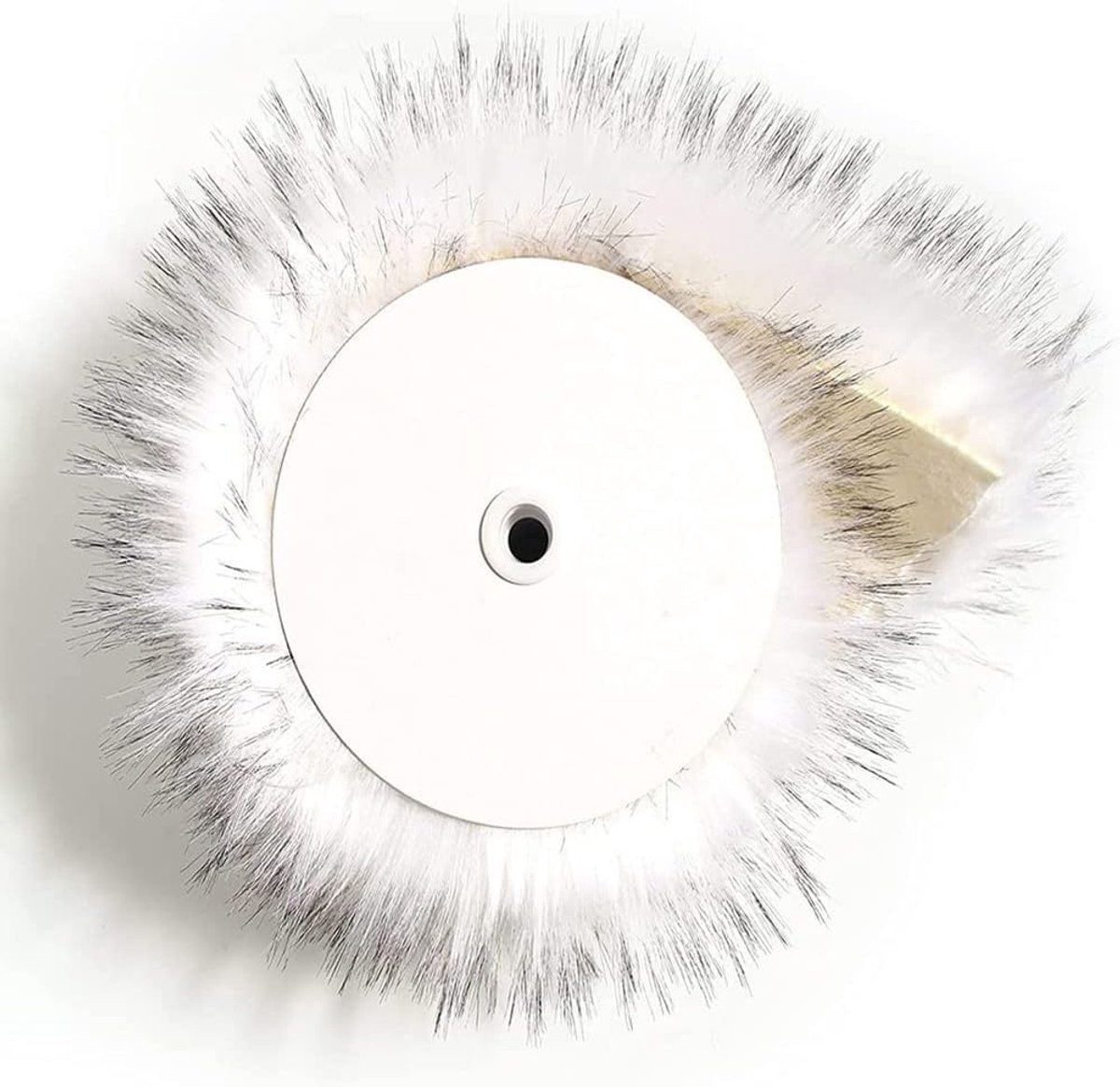 7cmx100cm Kunstbont Band, Kunstbont Borduurrol Kunstbont Band Dekoband Pluis Trim Stofrol Zacht Pluche Bontband Kerstboomslinger voor Kostuums Knutselen Jassen Pantoffel Kraag, Wit