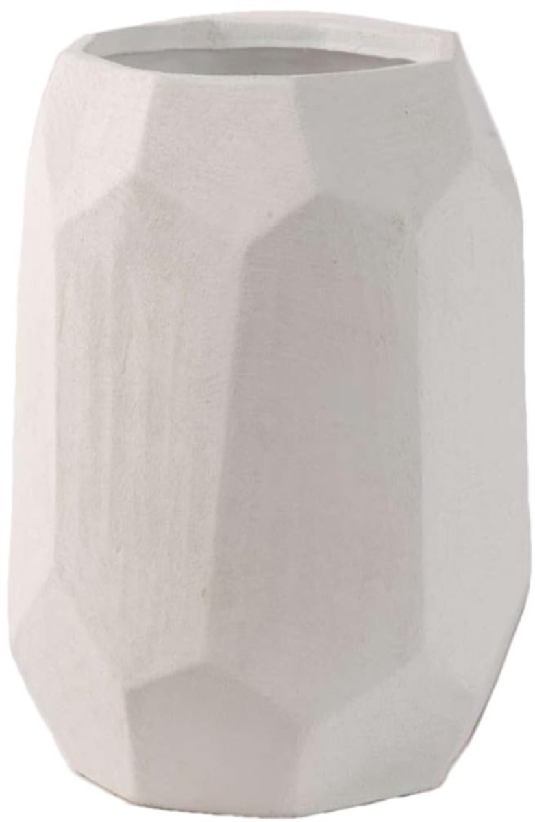 Omgoods - Geometrische Witte Keramische Bloemenvaas - Modern Design
