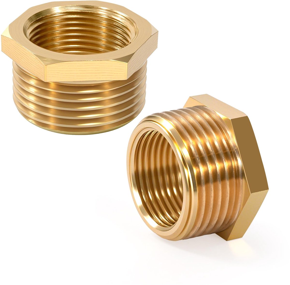 Omgoods - Messing Schroefdraad Verloopstuk 1 inch naar 3/4 inch (2 Stuks)