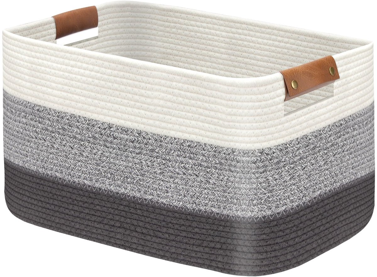 Omgoods - Grote Vouwbare Wasmand - Opbergbasket voor Kleding en Speelgoed - Gradiënt Grijs