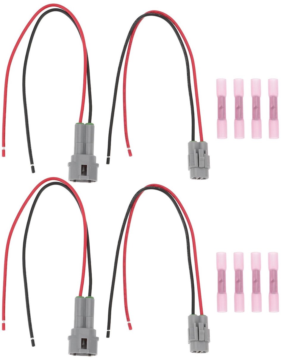 Omgoods - Voorbedrade 2-Pin Connectorstekker Set voor Elektrische Aansluitingen