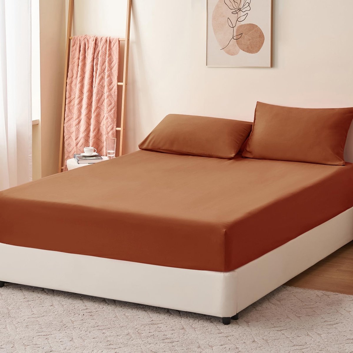Omgoods - Fitted Sheet 90x200 cm - Microfibre, Oranje