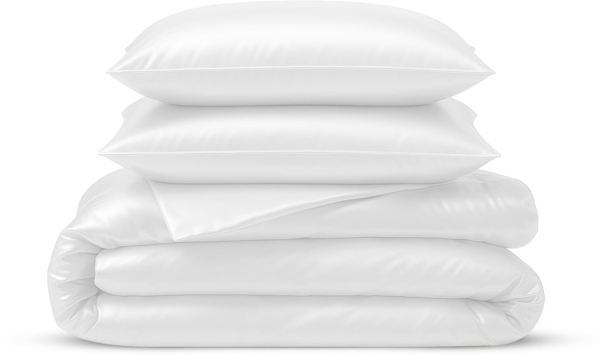 Omgoods - Duvet Cover Set van 100% Bamboe 140 x 200 cm in Wit