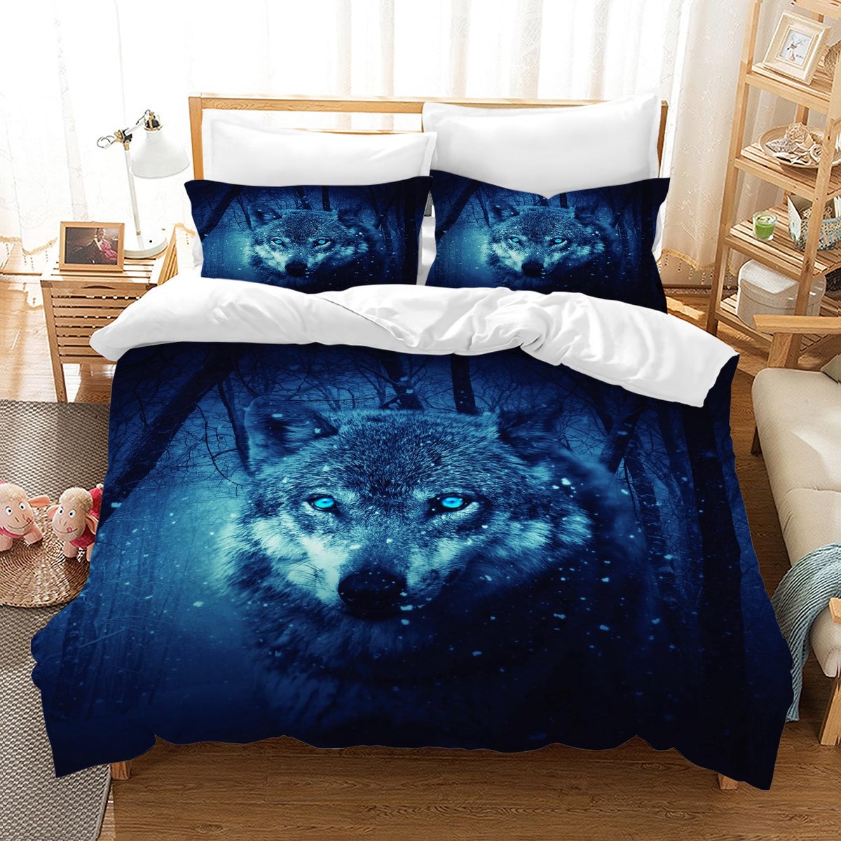 Omgoods - 3D Wolf Print Dekbedovertrekset voor Volwassenen en Kinderen