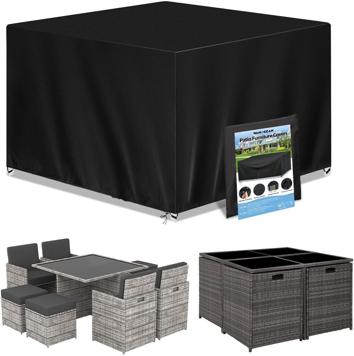 Omgoods - Waterdichte Beschermhoezen voor Tuinmeubels 140 x 140 cm