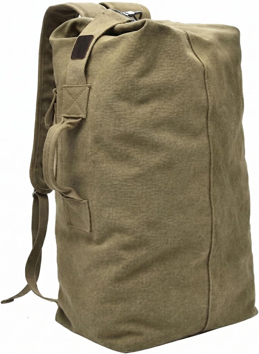 Grote Capaciteit Canvas Rugzak Duffel Bag Outdoor Sport Fitness Tas Wandelen Camping Mannen Militaire Tactische Tas Reizen Rugzak