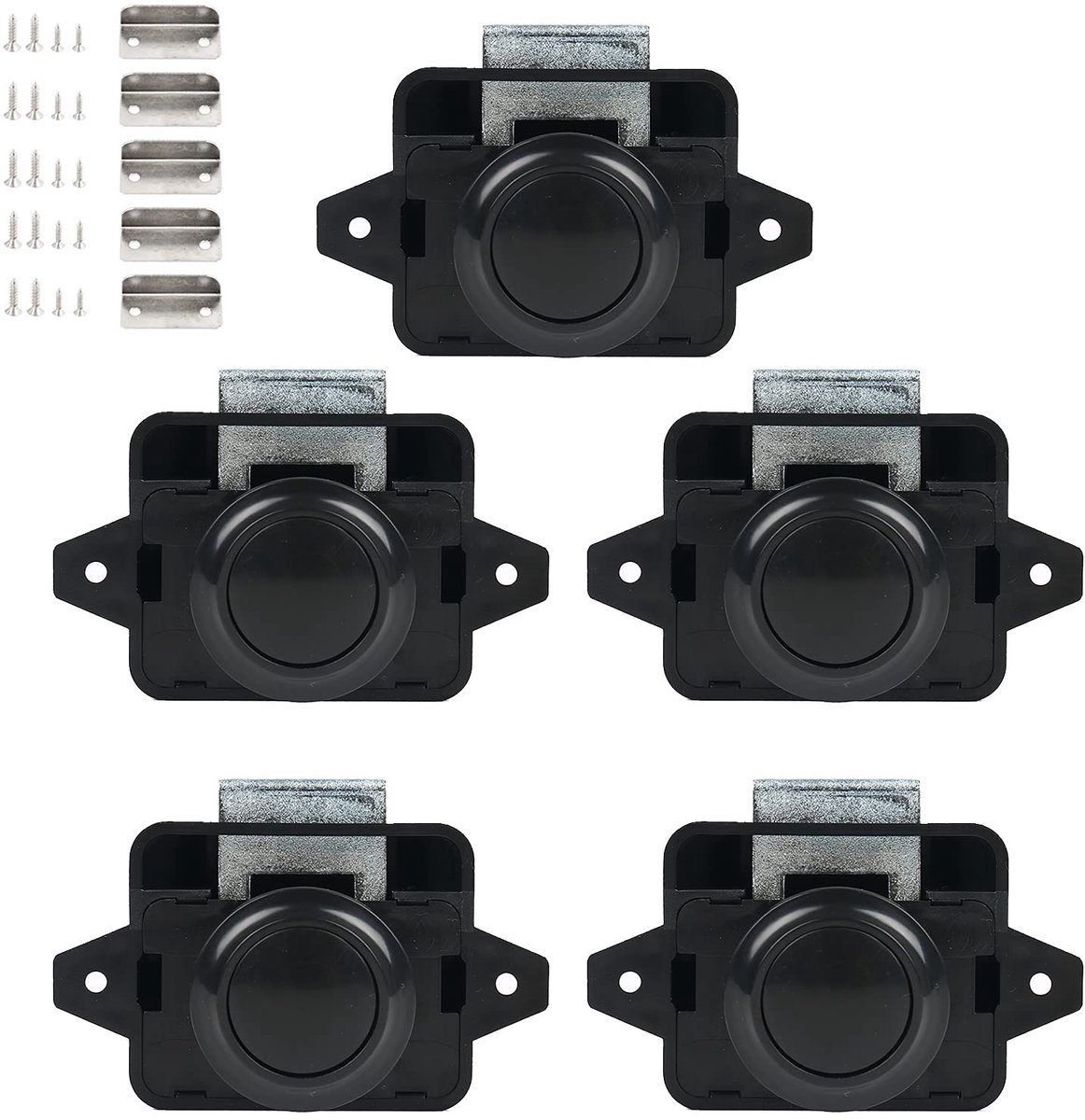 Omgoods - Set van 5 Metalen Drukknopsloten voor Deuren