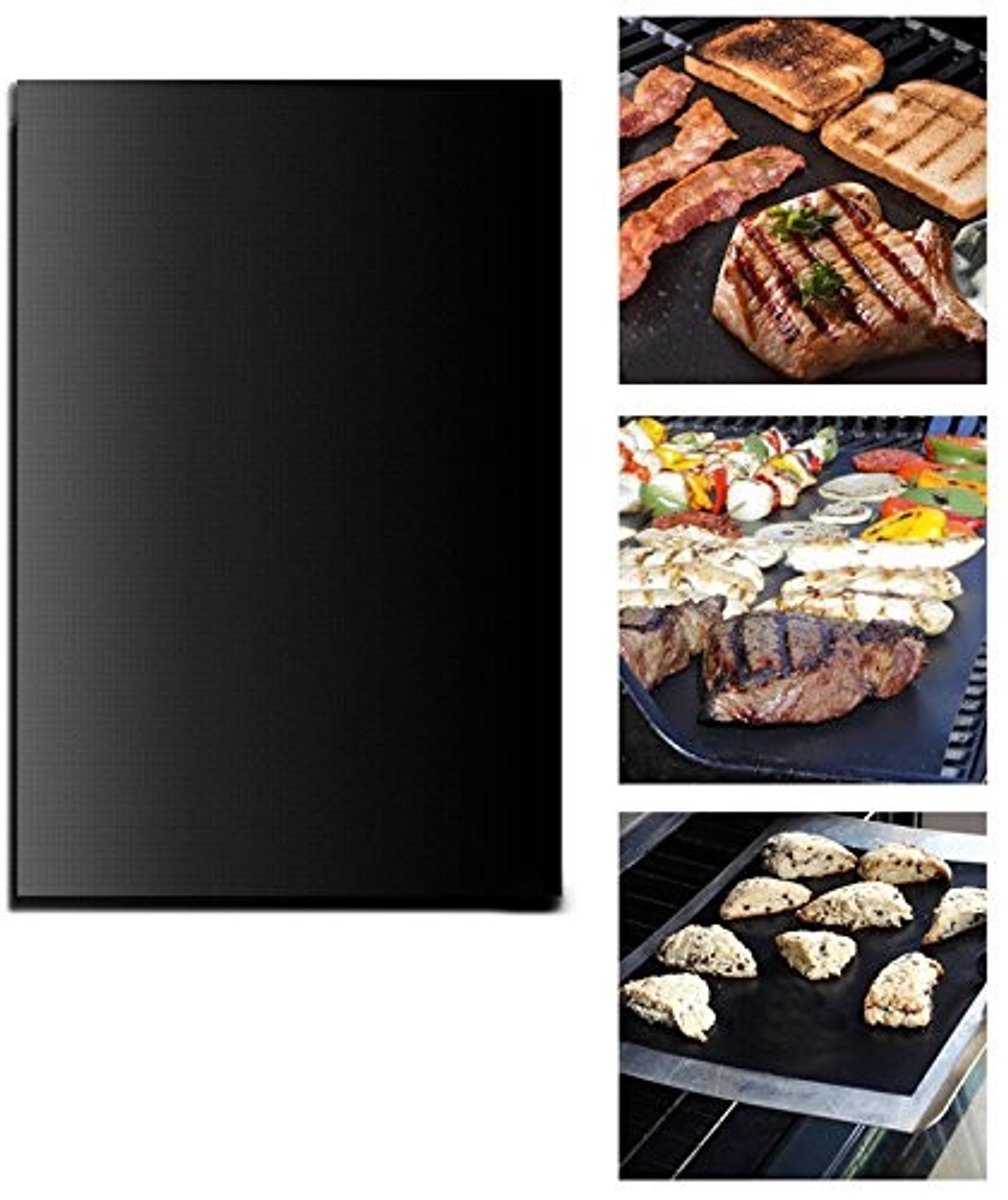 Omgoods - Grillmatten 50x40cm - Non-Stick Teflon Coating voor Grillen