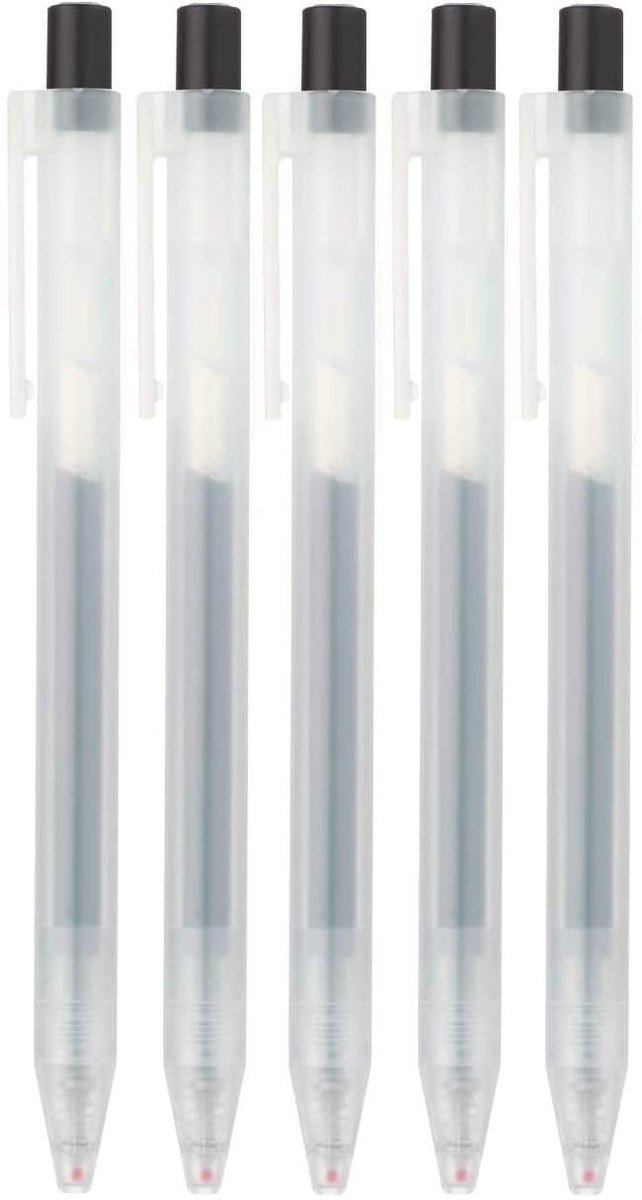 Omgoods - Gelbalpen Set van 5 - Zwart 0.5mm