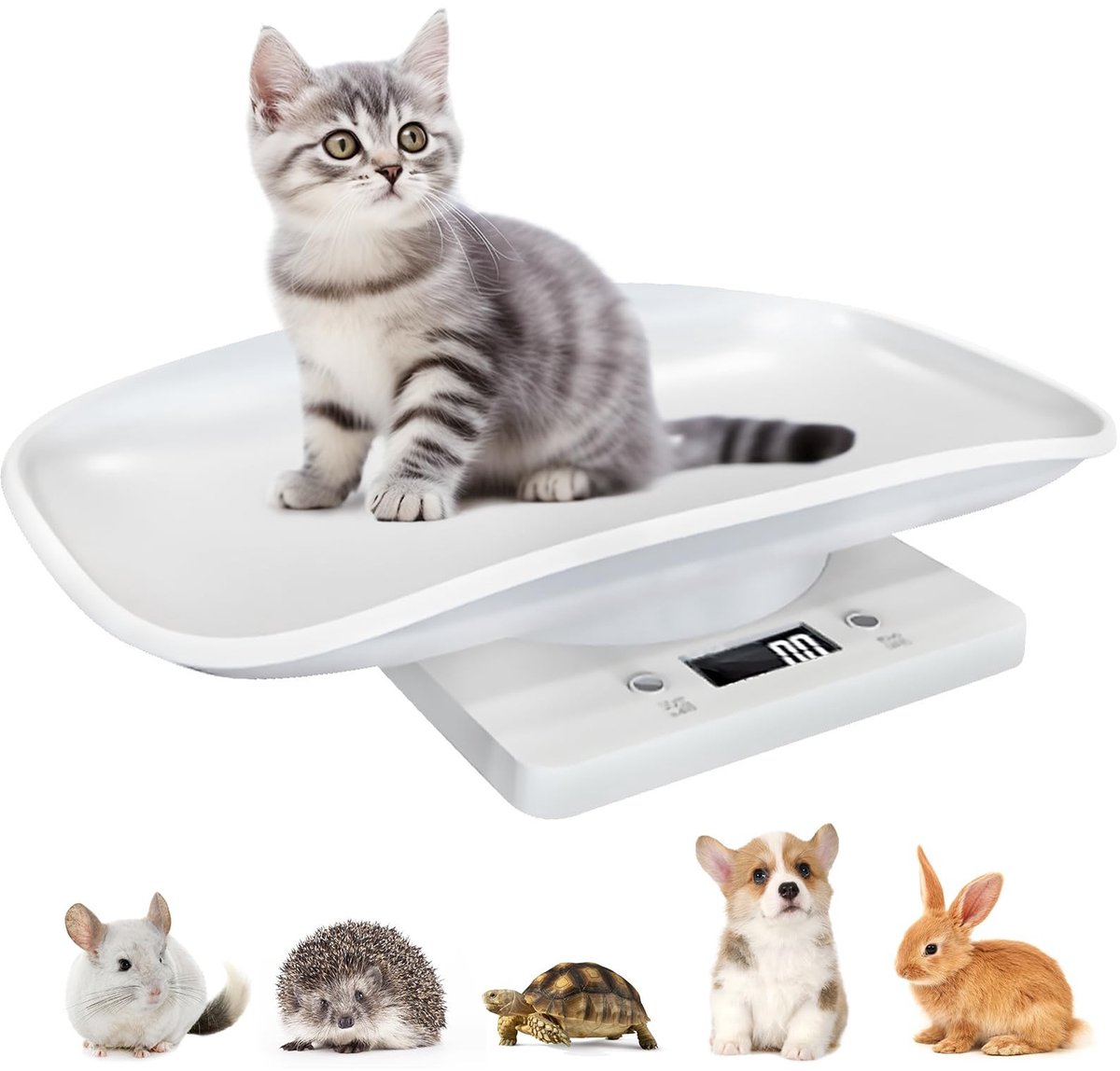 Omgoods - Digitale Weegschaal voor Kleine Huisdieren - Tot 15 kg