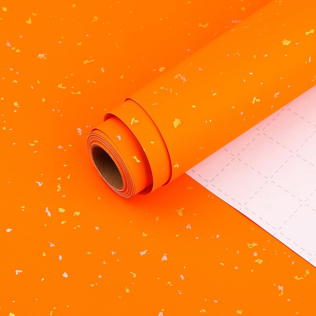 Omgoods - Oranje Inpakpapier Rol - 43cm x 10m Gerecycled Kraft Papier voor Cadeaus