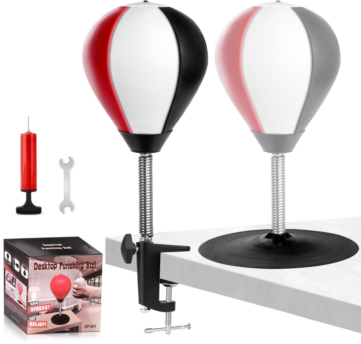 Omgoods - Desktop Bokszak met Zuignap en Klem