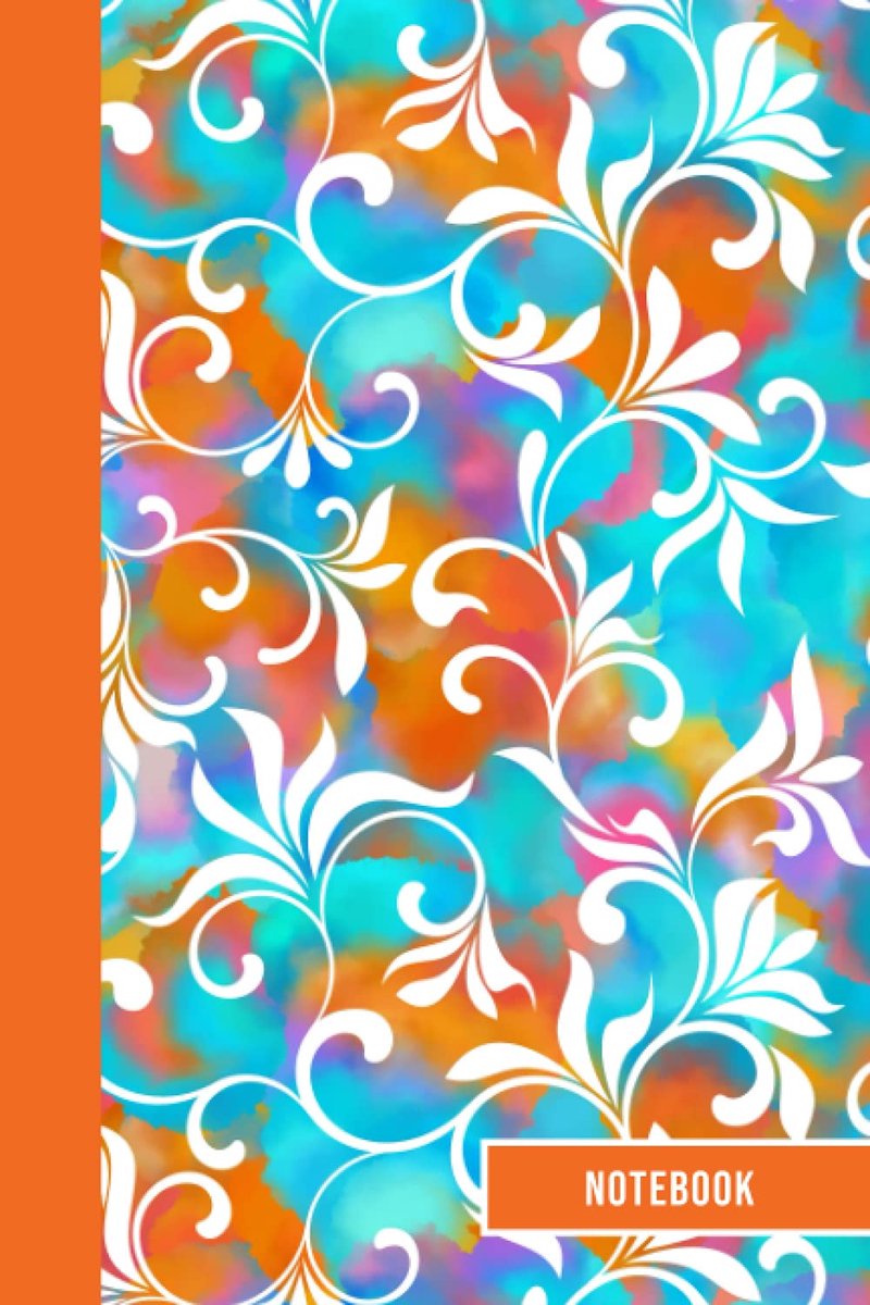 Notebook: 120 Lined Pages - Damask Notebook