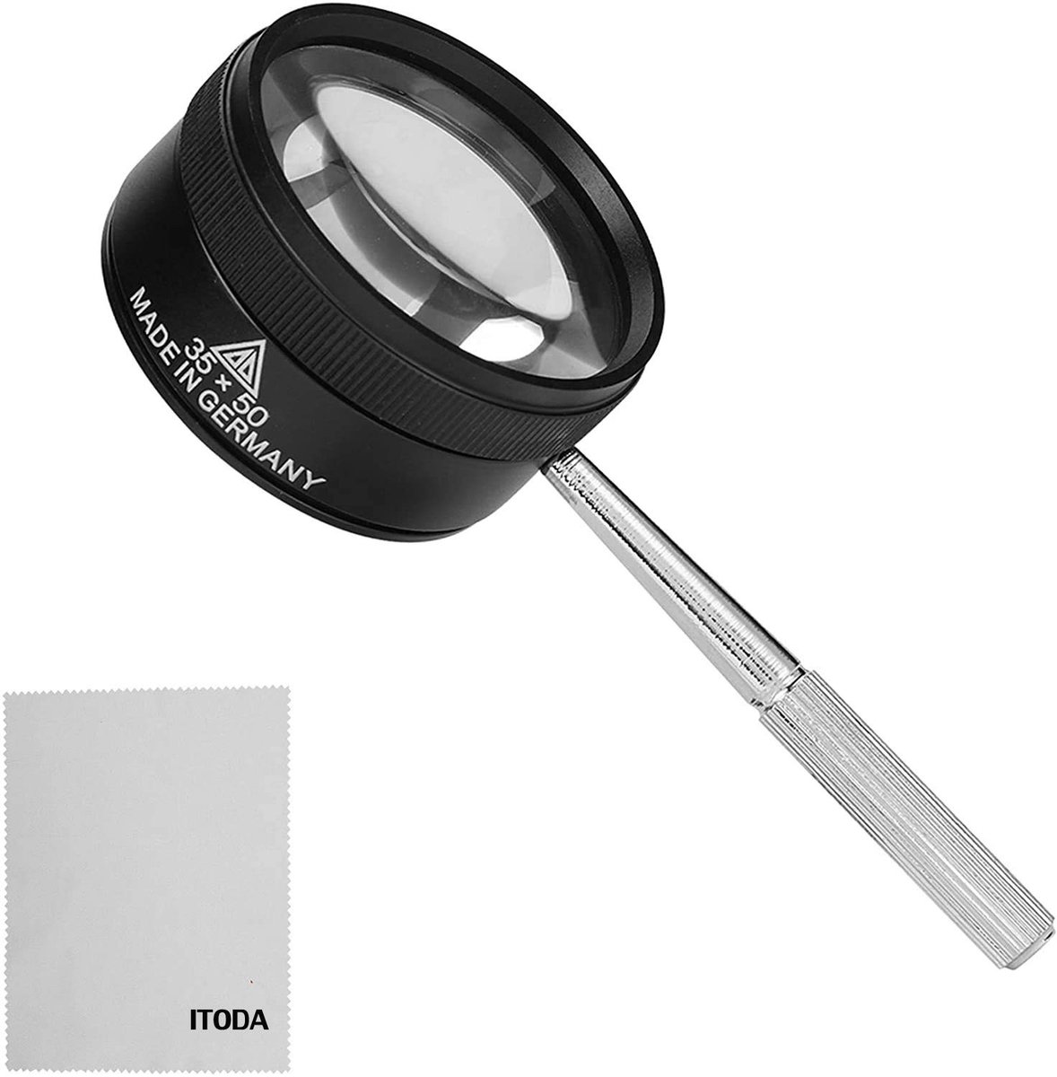 Omgoods - Handvergrootglas met Handvat - 35x Vergroting voor Juwelen en Hobby's