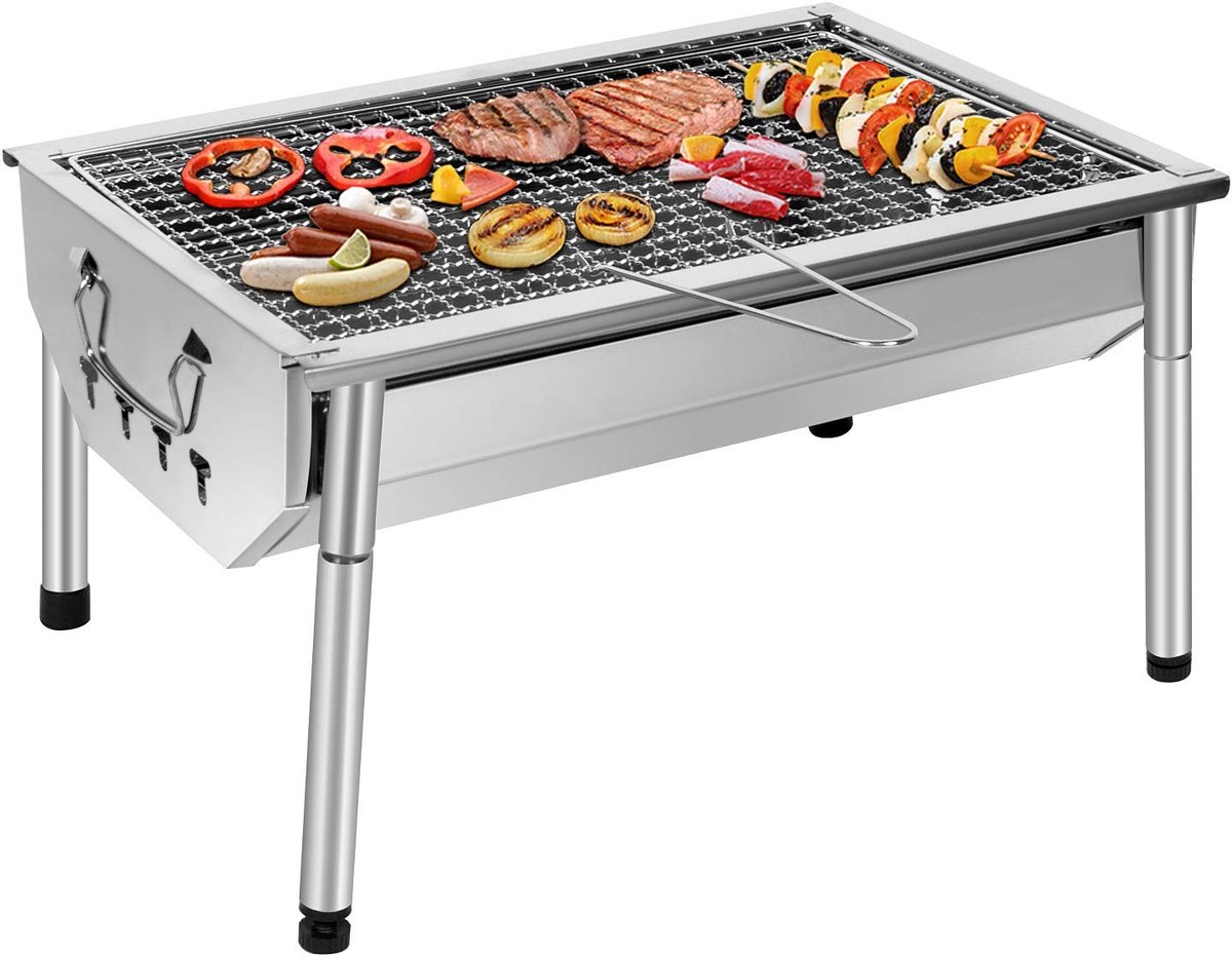 Omgoods - Draagbare Picnic Barbecue - Kleine Houtskool Grill voor Buiten