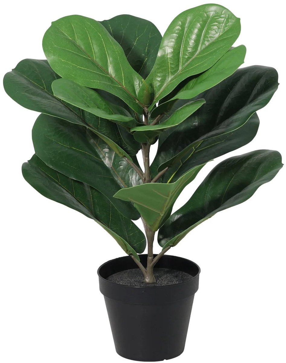 Trendyplants - Kunst Ficus Lyrata - Vioolbladplant - Kunstplant - Hoogte 40cm - Potmaat Ø10cm