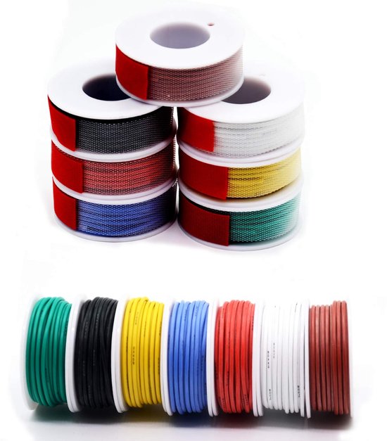 Elektrische siliconendraad, 0,13 mm², 26 Awg, strengen vertind — afbeelding 2