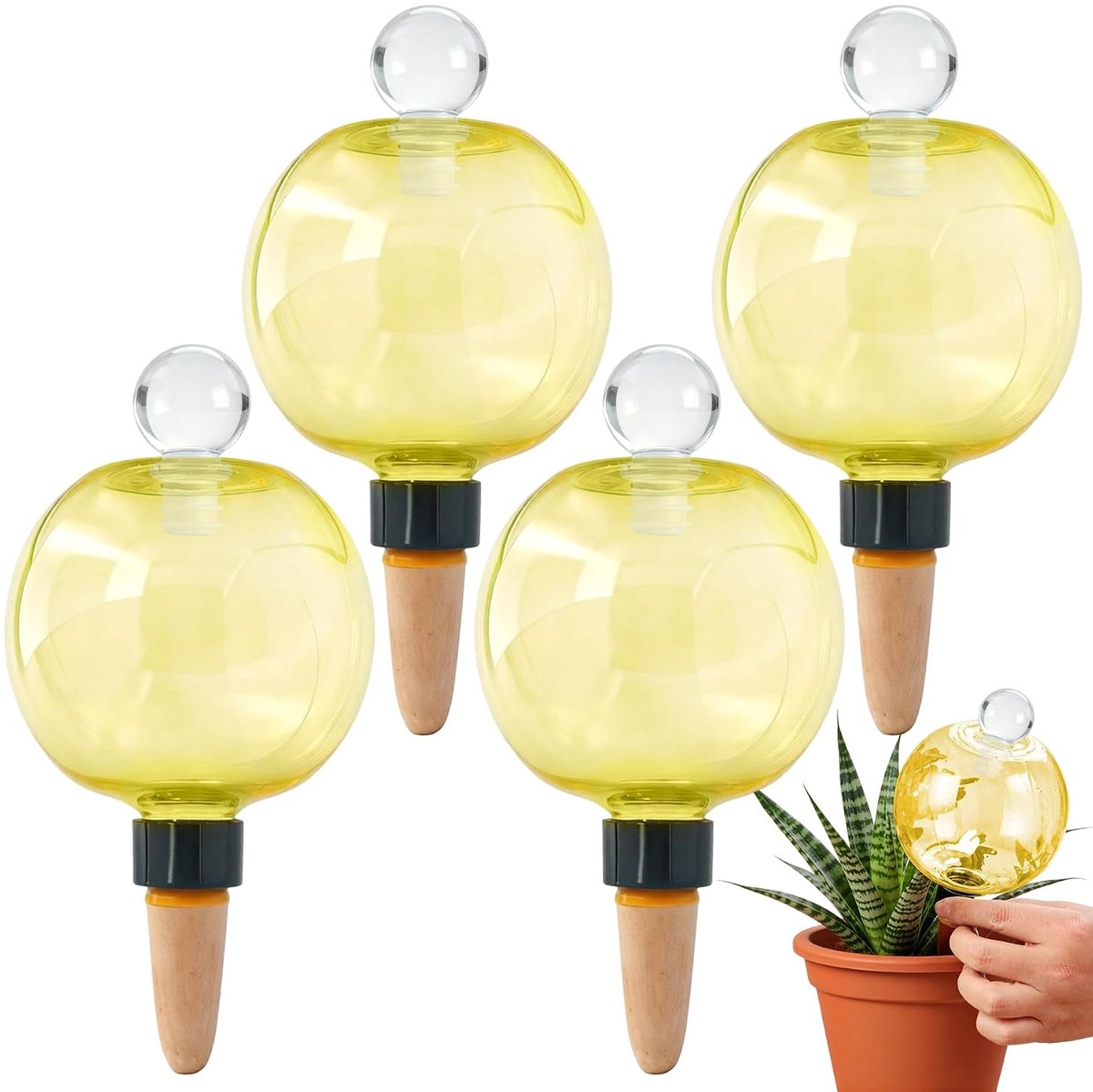4 stuks 500 ml irrigatieballen met deksels, bovenaan vulbaar