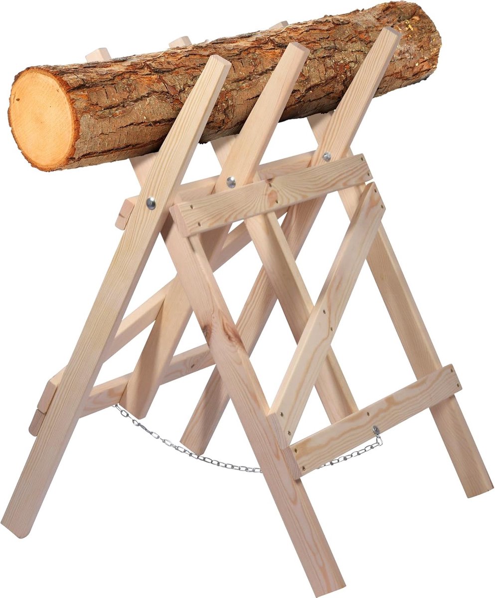 Vouwzaagframe voor brandhout - massief hout - tot 25 cm diameter - ruimtebesparend - ShopVlot