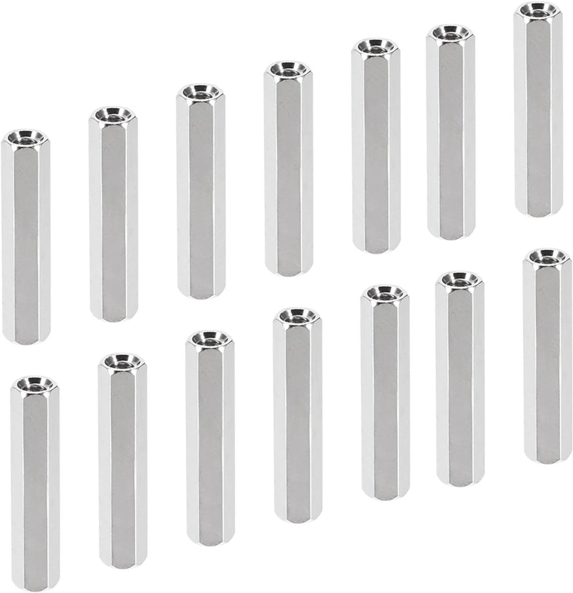 20 stuks M3 spacers, messing Hex PCB afstandhouders moeren, houden hoogte consistent, geweldig voor moederbord, printplaat, elektronica (zilveren toon, 25mm)