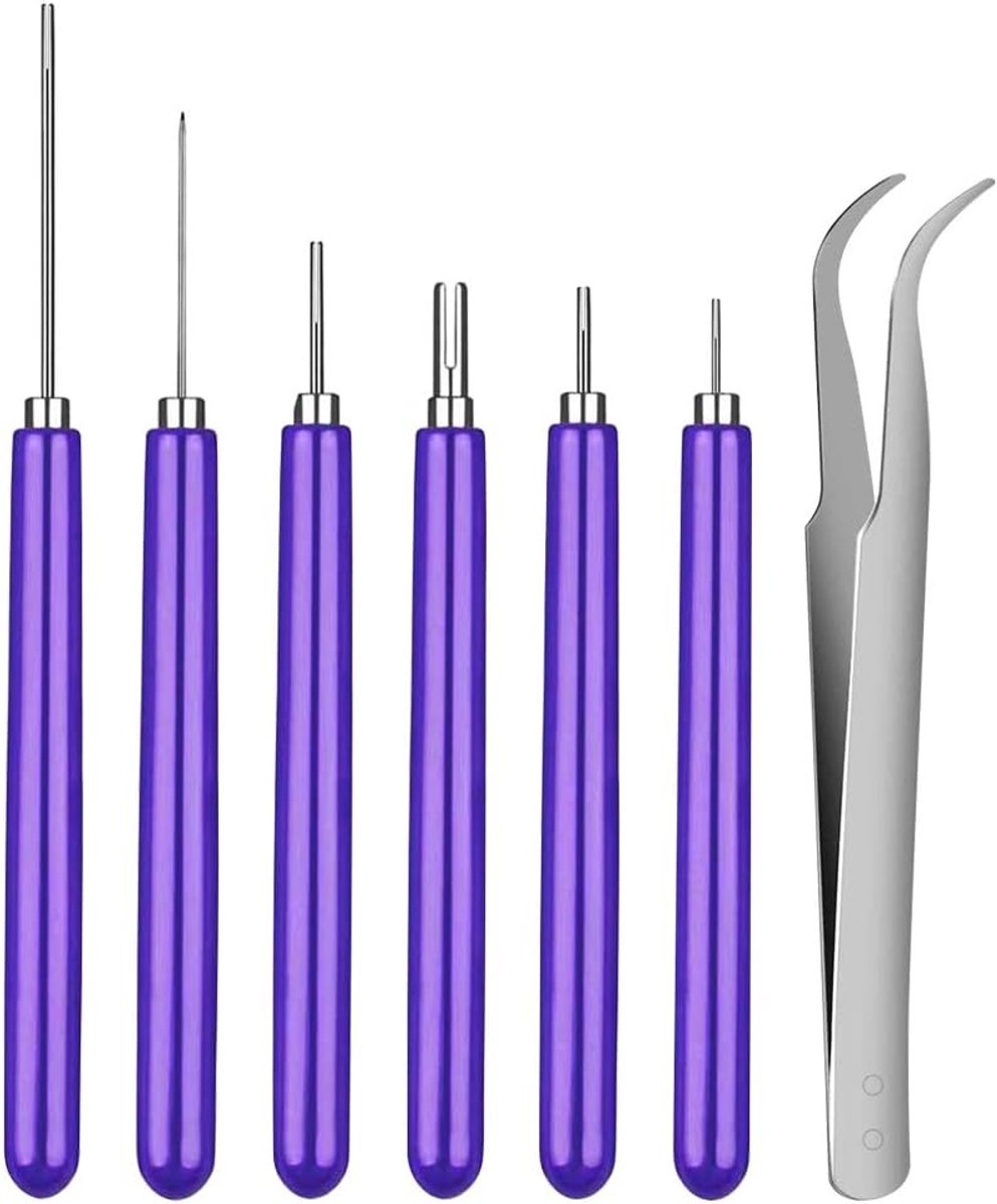 7 Pièces différentes Dimensions Outils de Quilling Papier Quilling de Papier Stylo à Aiguilles Artisanat DIY Fendue Papier Quilling Outils, Papier à Fentes Trousse d'outils de Quilling