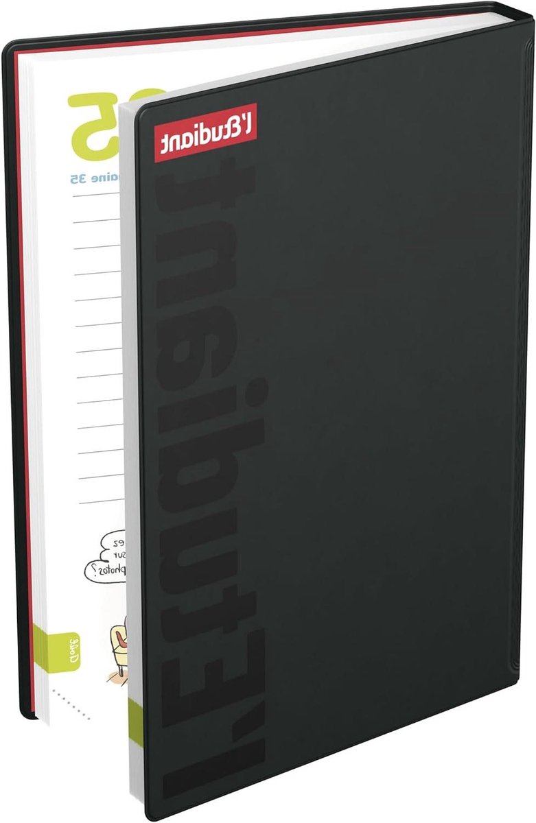 Studenten Dagplanner - Schoolagenda Afsprakenboek - Studie Plannen - Eén Dag Per Pagina - 15x21 cm - Zwart