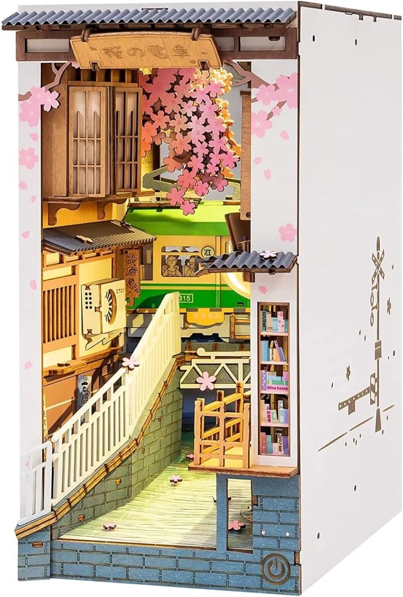 Sakura Densya Boek Nook Plank Insert Boek Nook kit Diy poppenhuis