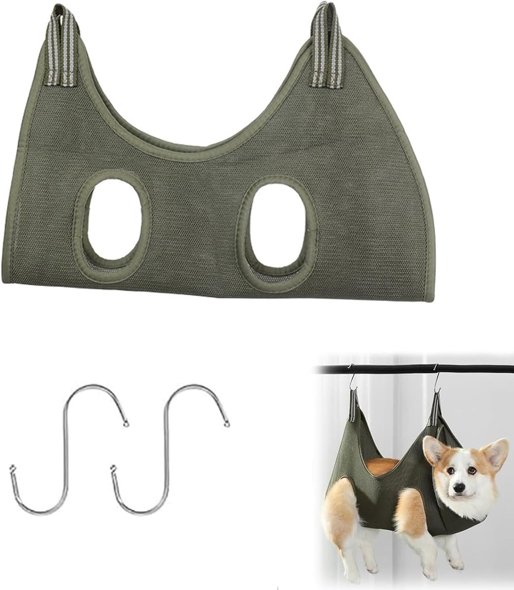 Klauwverzorging voor katten Hond en kat verzorging hangmat Kat Multifunctioneel huisdierverzorging harnas (groen)