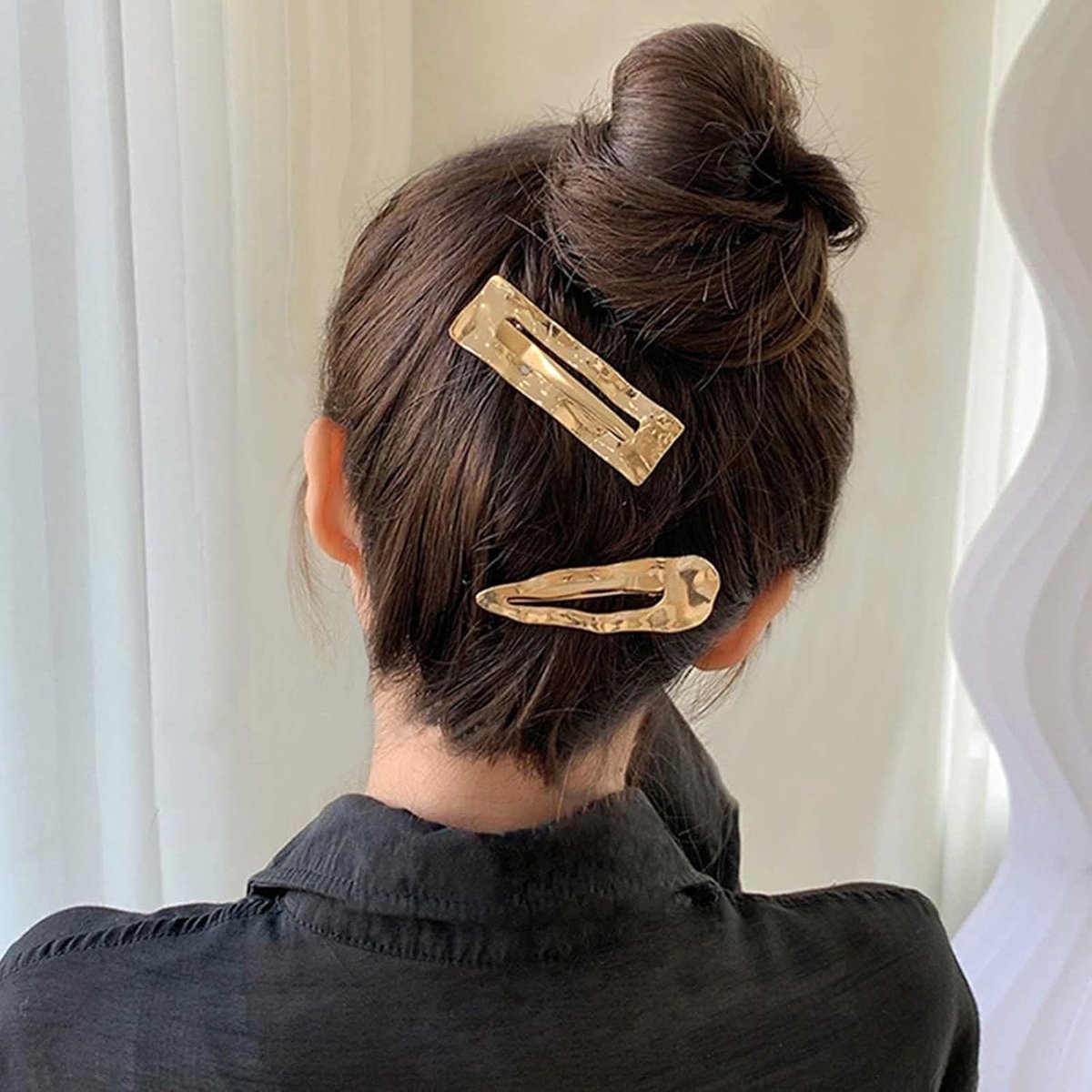 Haarspelden met drukknop, goud, lang, antislip, metaal, haarspelden, haarspelden, haarspelden, salonbenodigdheden, haaraccessoires voor vrouwen en meisjes