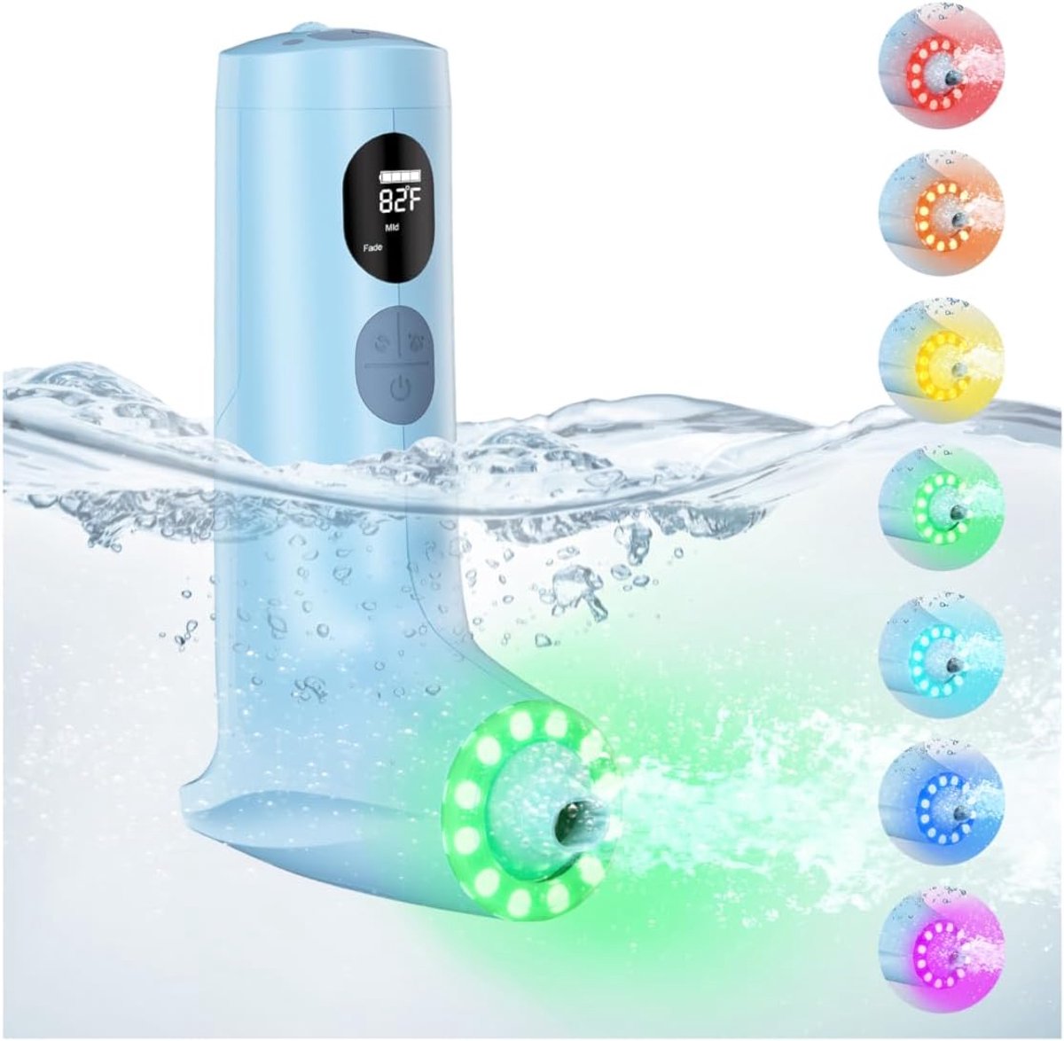 badspa met schuimmodus, 3-traps waterstraal, 7 RGB-kleuren, Ip67