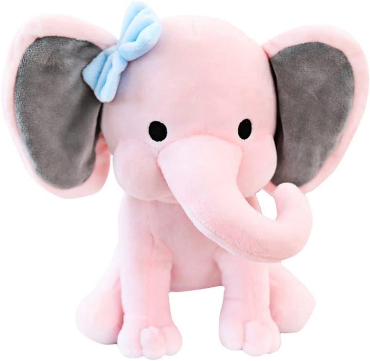 Pluche olifant, Kawaii pluche speelgoed voor baby's, jongens en meisjes, perfecte cadeaus voor kinderkamer, kamerdecoratie, 25 cm (roze)
