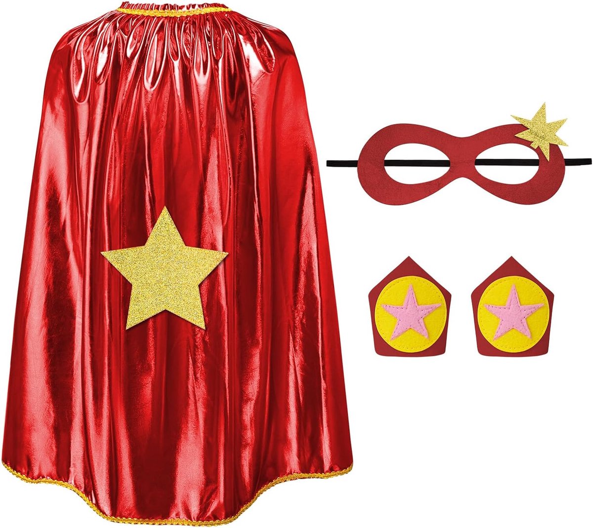 Kostuums Heroes Capes Kit, Kids Capes Cloak Dress Up Set met Masker
