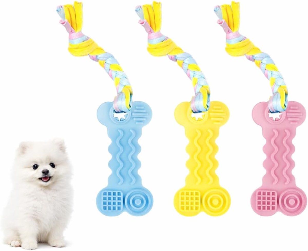 3-delige set puppyspeelgoed, bijtbestendig puppyspeelgoed, kauwen voor middelgrote en grote honden en puppy's puppyspeelgoed.