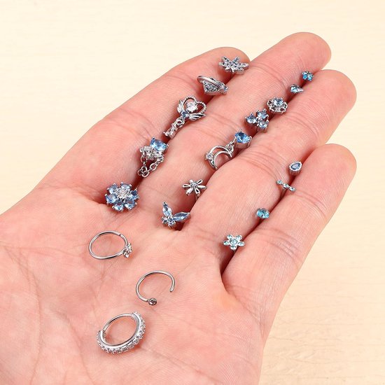 20 stuks neusringen van 20 g set, L-vormige neusstud piercing — afbeelding 4