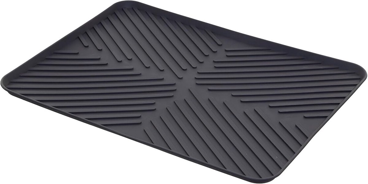 Afwasrek L 40 x B 30 cm - model random - grijs of rood - beschermt werkblad tegen water - SnelShoppen