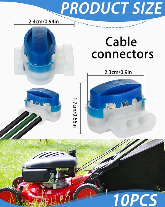 10 stuks kabelverbinders voor maairobots, Gardena koppelstukken en — afbeelding 5