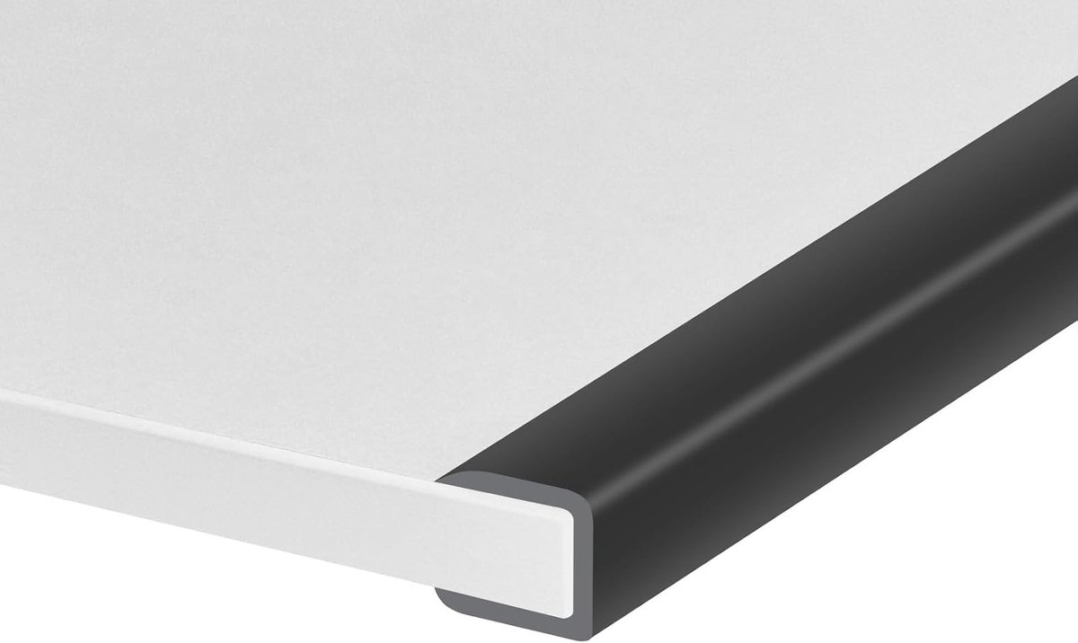 Rubberen randverlijming, zelfklevende U-vormige bescherming voor multiplex, maat 10 mm houten randverlijming, meubelreparatie, past op 9-11 mm, lengte 3 m, zwart