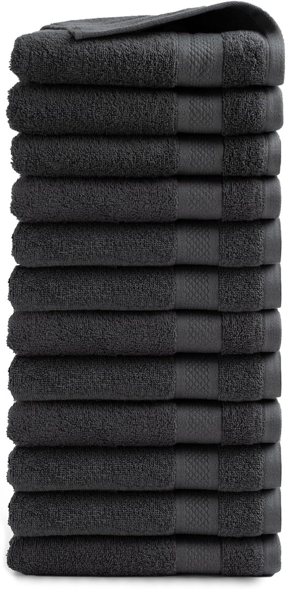 Handdoeken Set 12 stuks - 50 x 100 cm - 100% Katoen - Hotelkwaliteit voor gym en spa - SnelShoppen