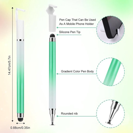 3 stuks styluspen voor touchscreen, dual-end hoge gevoeligheid — afbeelding 4