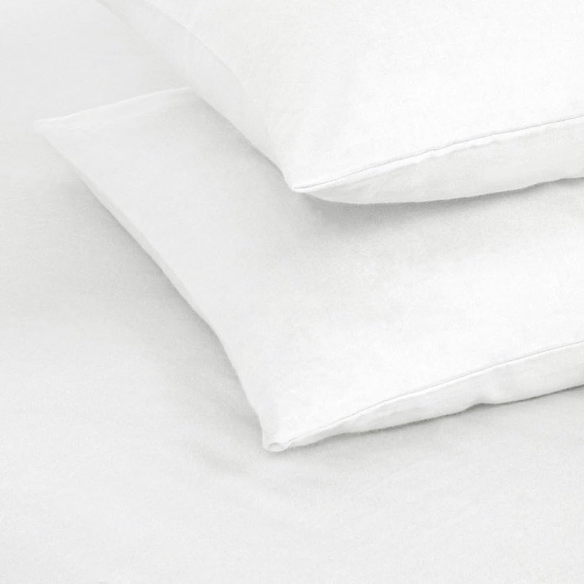 SnelShoppen - Duvet Cover Flannel 240x200/220 cm - 100% Zacht Katoen - Ademend & Huidvriendelijk - OEKO-TEX & BSCI Gecertificeerd - Wit