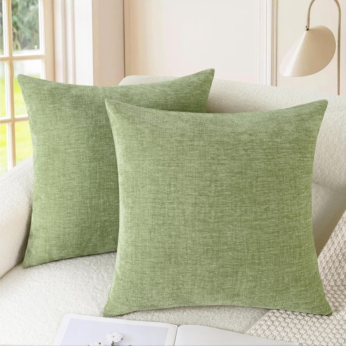 Kussenhoezen set van 2 40x40 cm - zachte chenille - luxe uitstraling - perfect voor uw interieur - ShopVlot