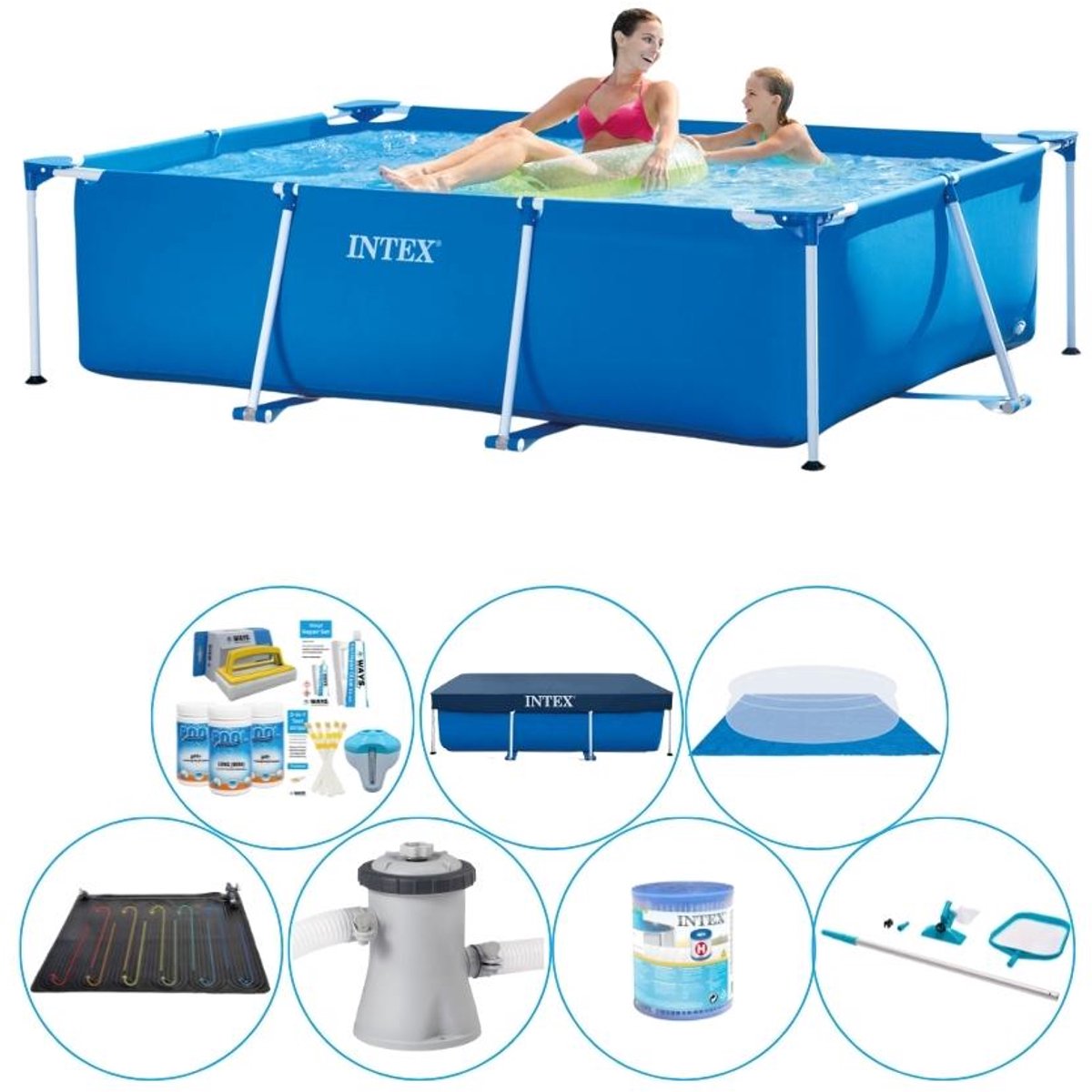 Intex Frame Pool Zwembad Super Deal - 220 x 150 x 60 cm - Blauw