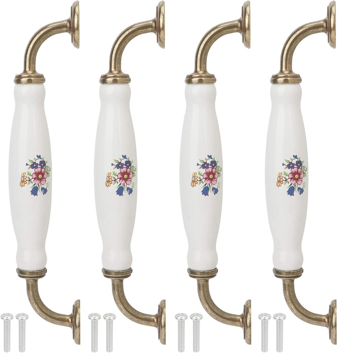 Deurgrepen, 4 Sets Keramische Handgrepen, Europese Stijl