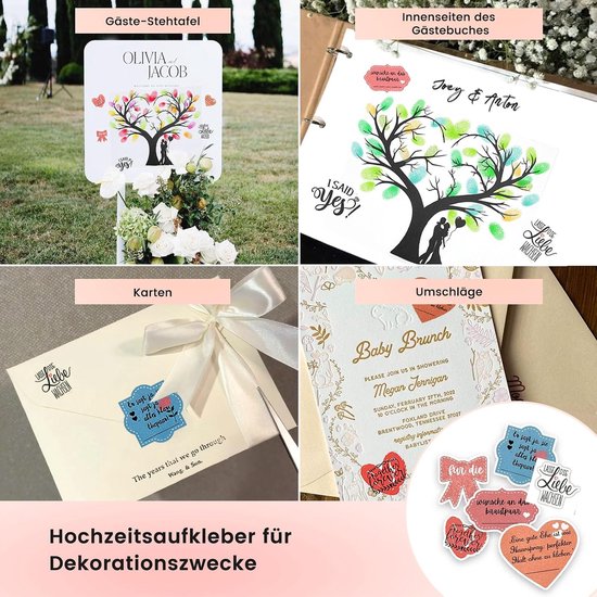 Garden 266 stickers bruiloft gastenboek 6 stuks stickers voor van garden — afbeelding 3