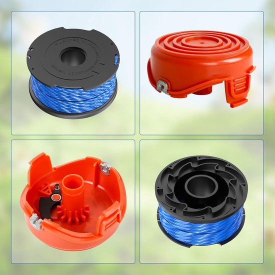 Draadtrimmerspoel voor Black en Decker A6441 met A6442-Xj doppen — afbeelding 5